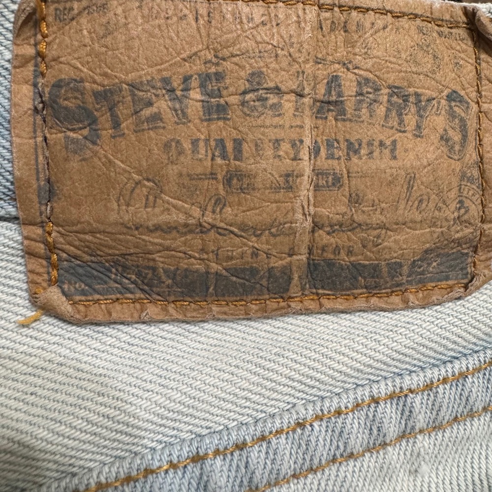 Steve & Barry's Denim Shorts Womens 29 Light WashLace Distressed Cutoff - Picture 8 of 8
